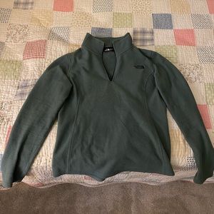 Green North-face Quarter Zip